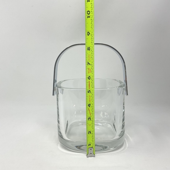 Orrefors Lead Crystal Ice Bucket with Chrome Handle & Tongs - Picture 6 of 9